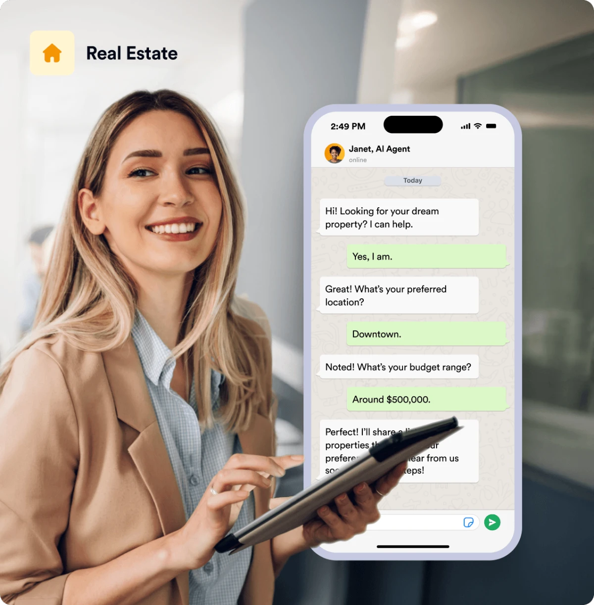 Lead generation for real estate example